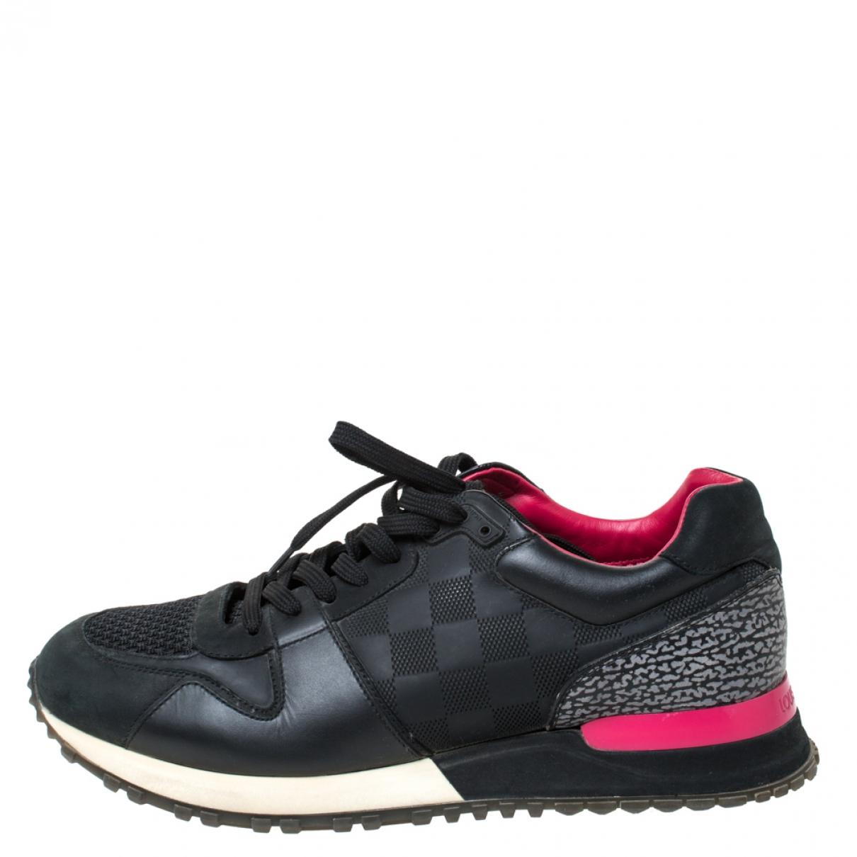 Louis Vuitton Leather Low Trainers in Black for Men - Lyst