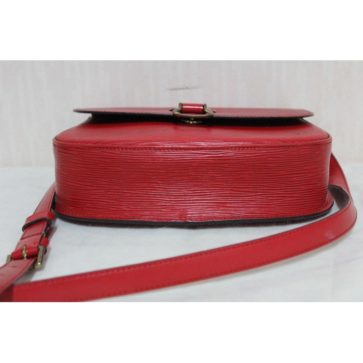 Louis Vuitton Saint Cloud Vintage Red Leather Handbag - Lyst