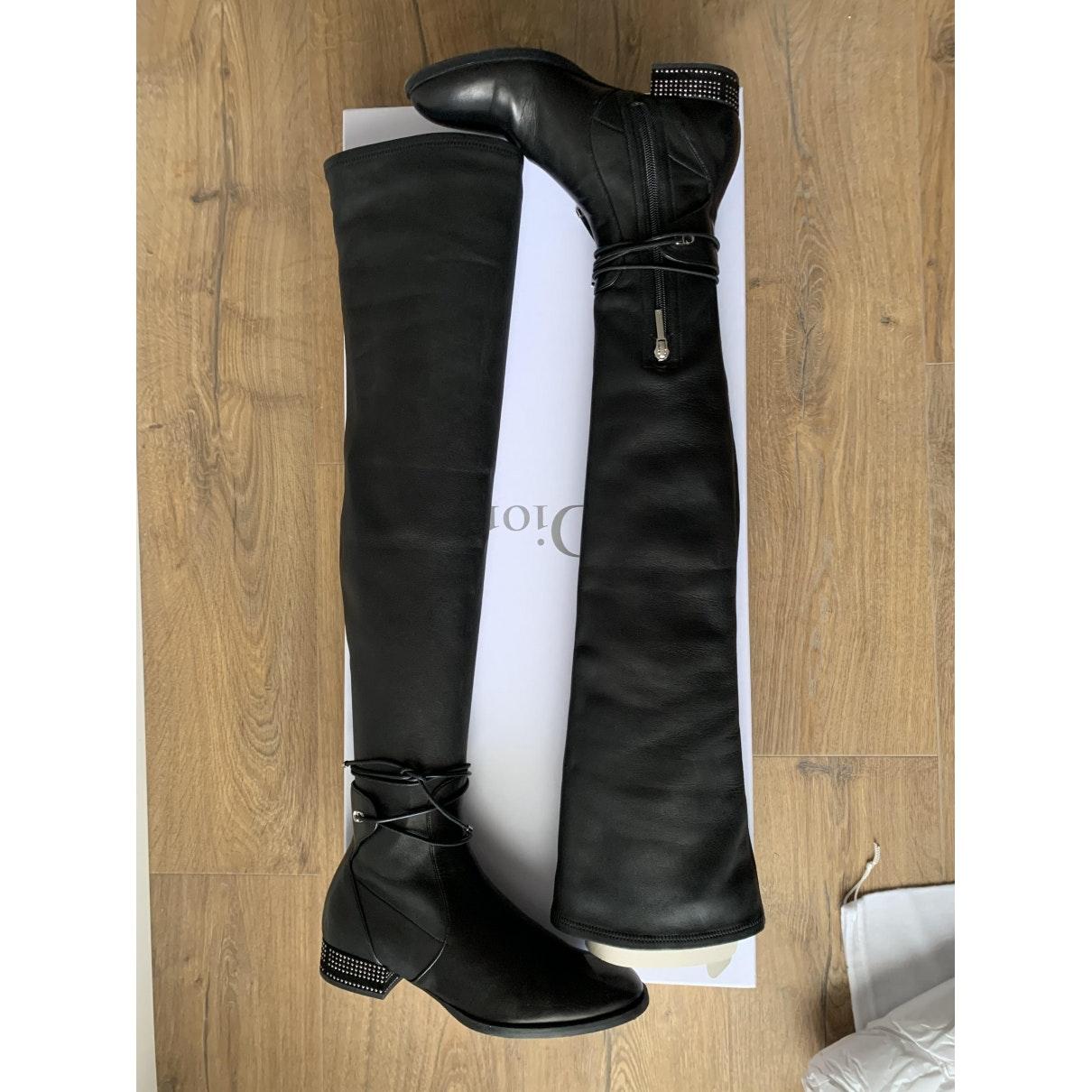 Dior Leather Boots in Black Lyst