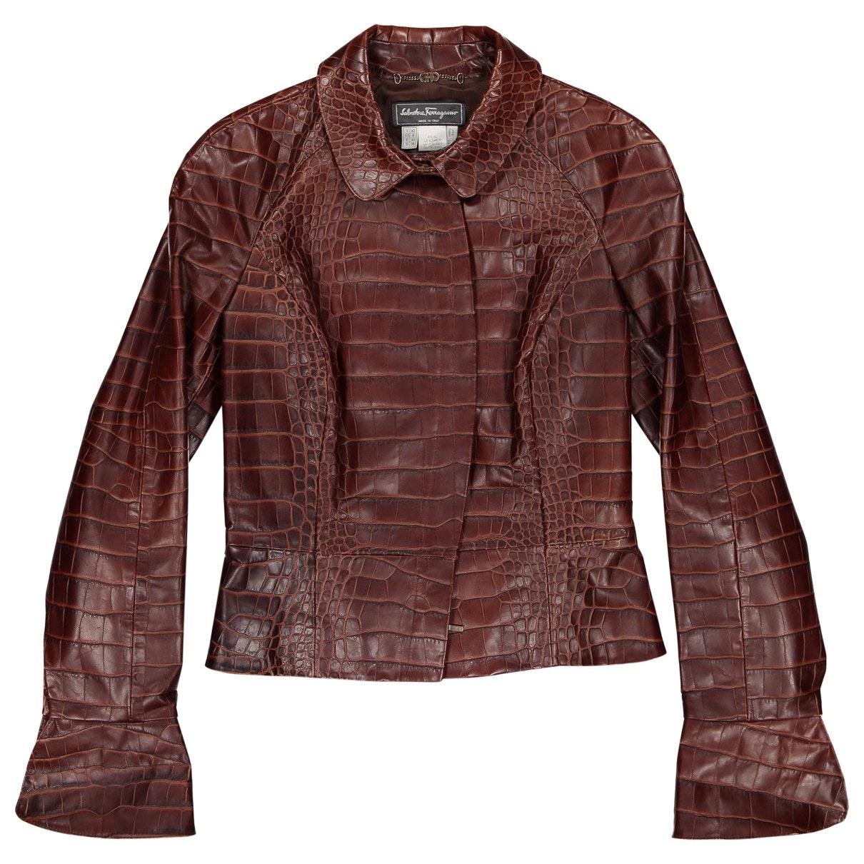 ferragamo leather jacket