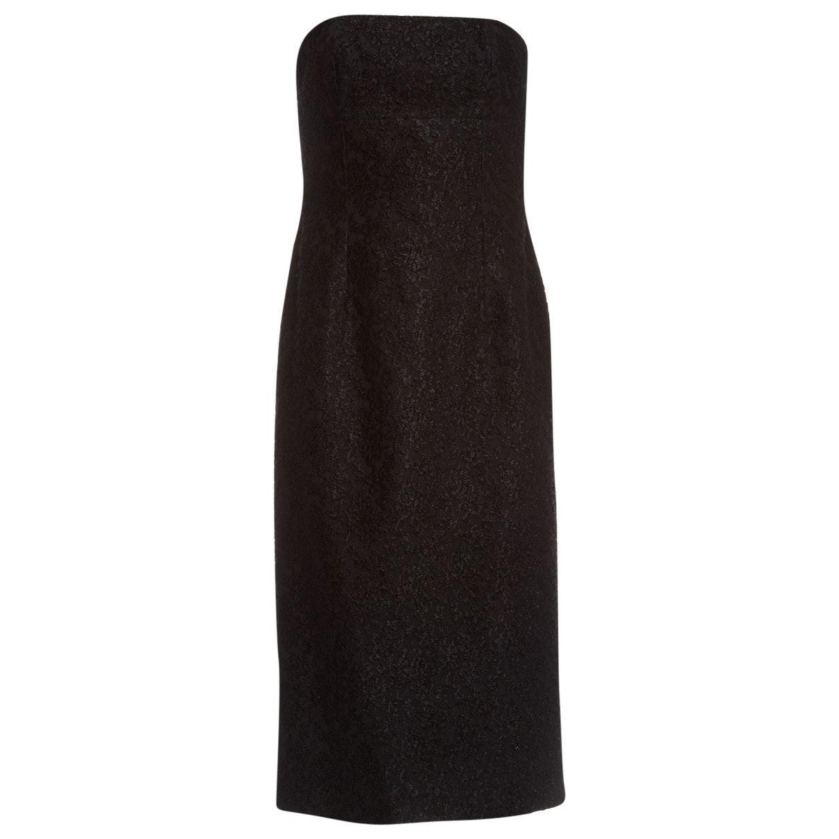 Celine Wool Maxi Dress in Black - Lyst