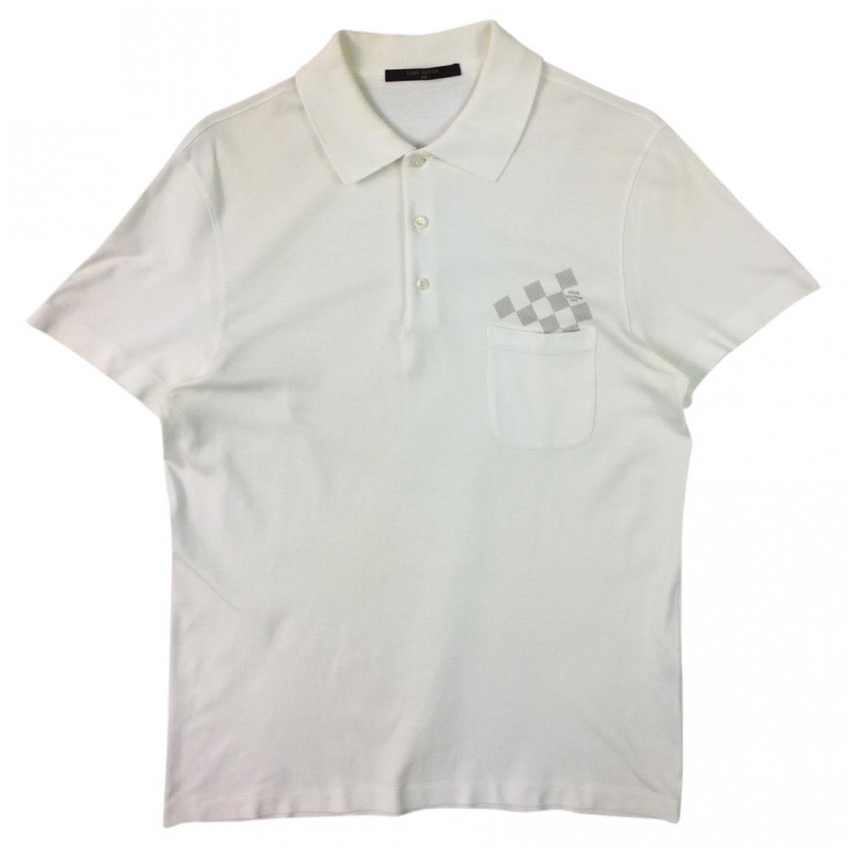 Louis Vuitton White Cotton Polo Shirts for Men - Lyst