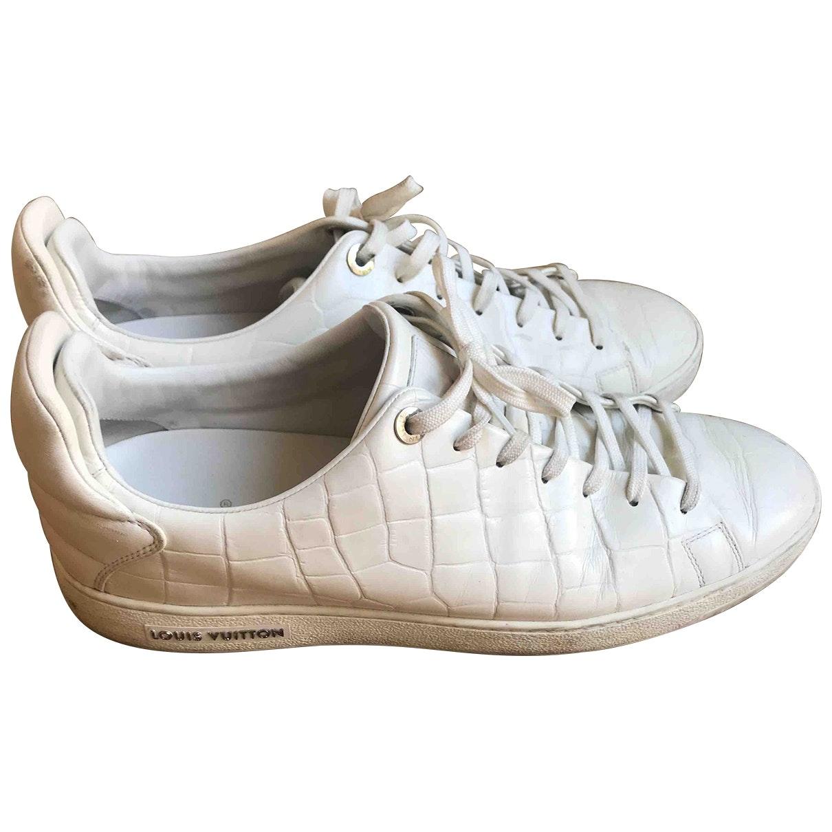 Louis Vuitton Frontrow Leather Low Trainers in White for Men - Lyst