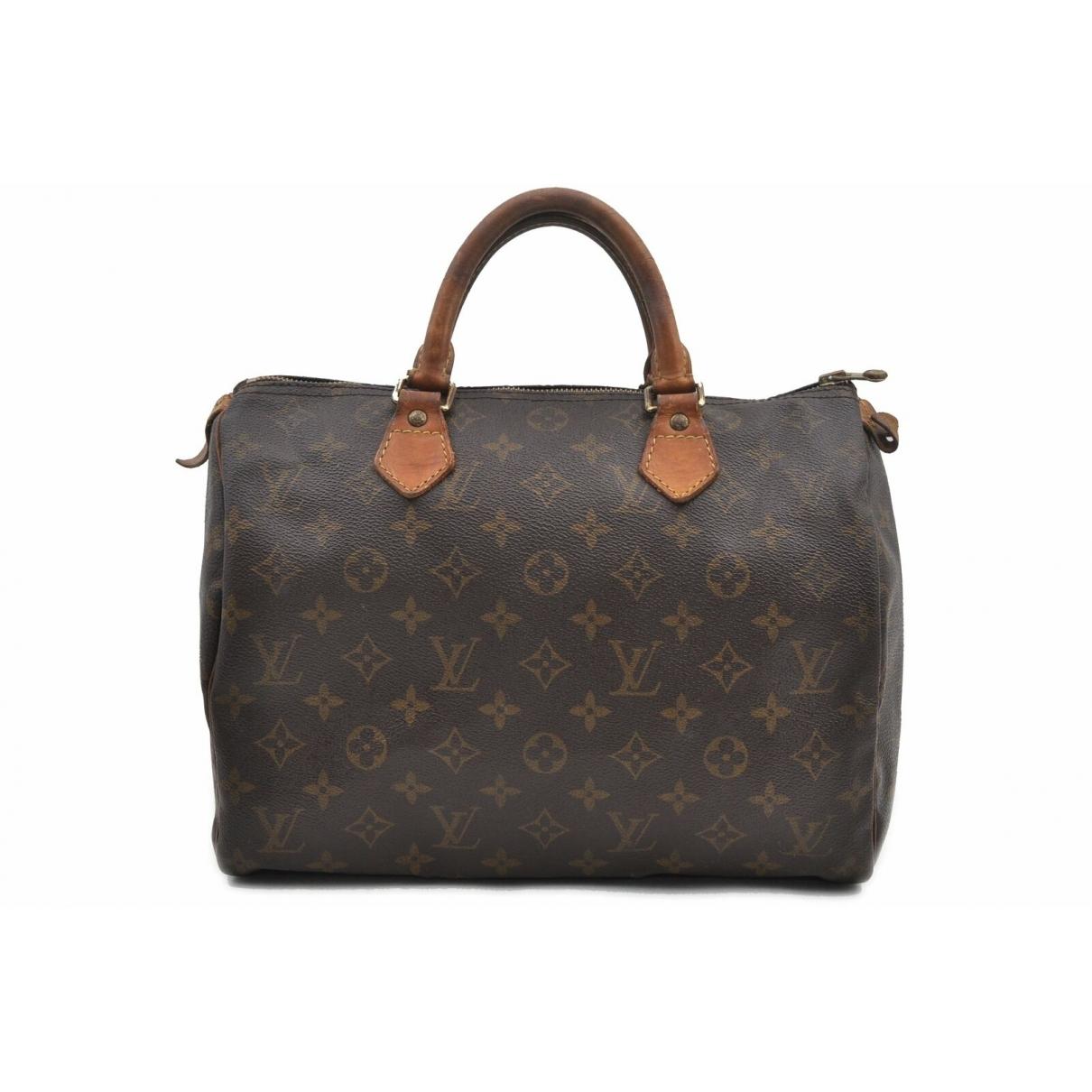 Louis Vuitton Pre-owned Vintage Speedy Brown Cloth Handbags in Brown - Lyst