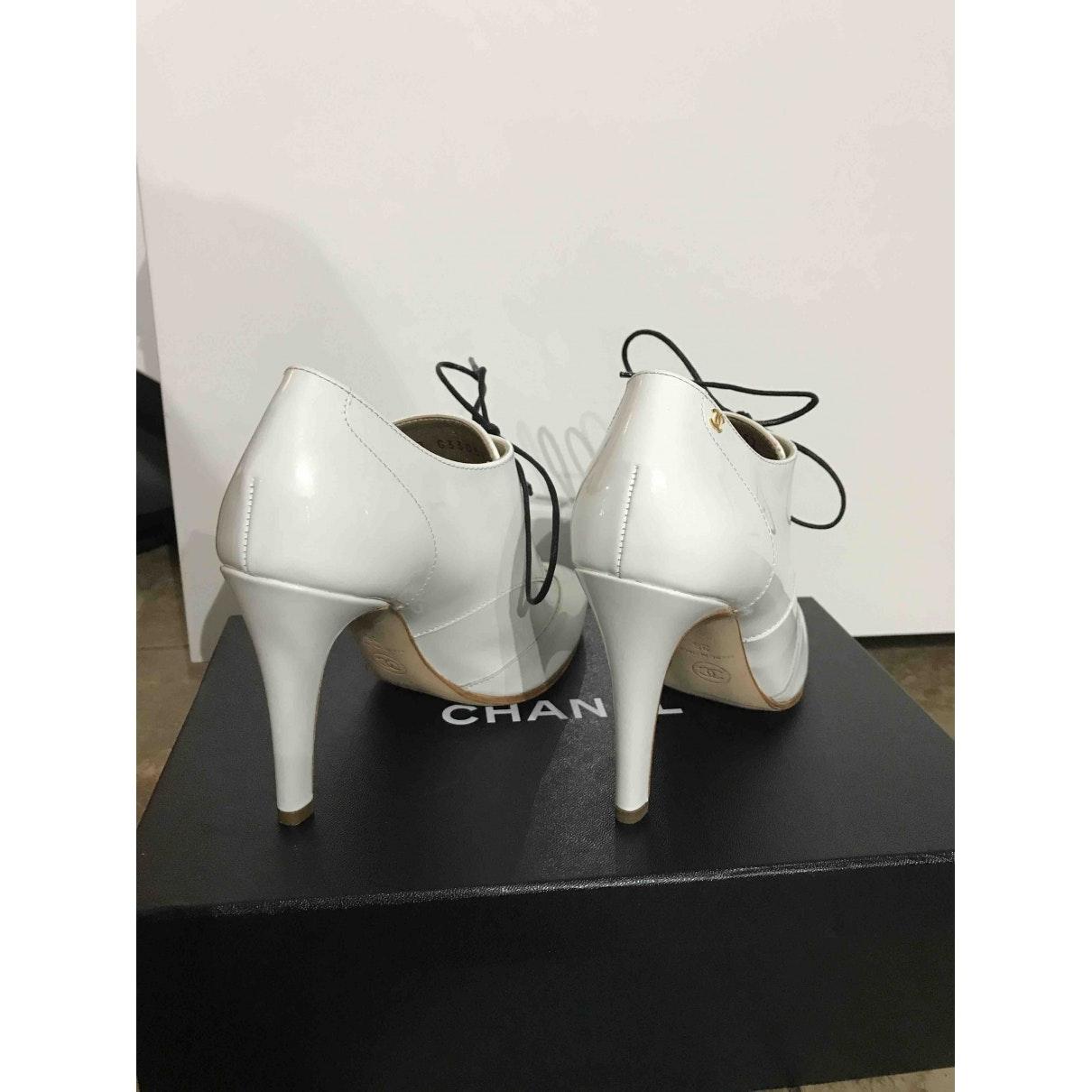 chanel white ankle boots