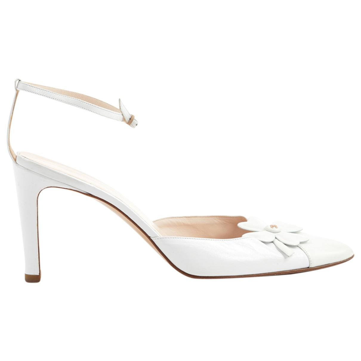 chanel white slingback