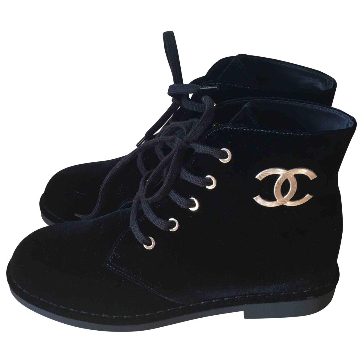 chanel velvet booties