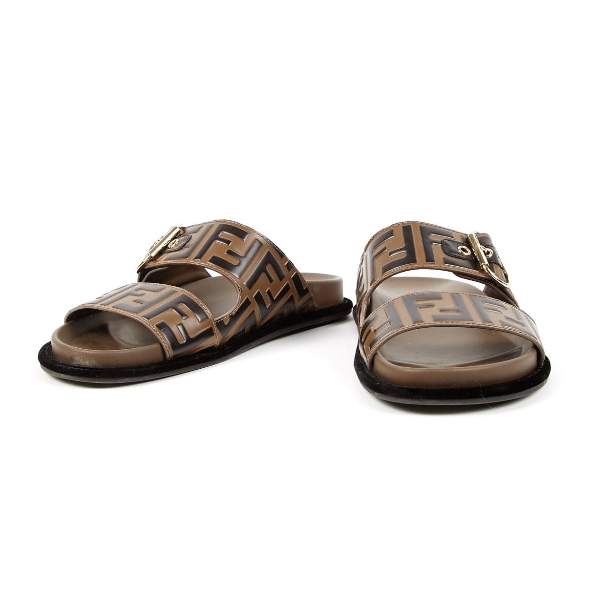 fendi brown sandals