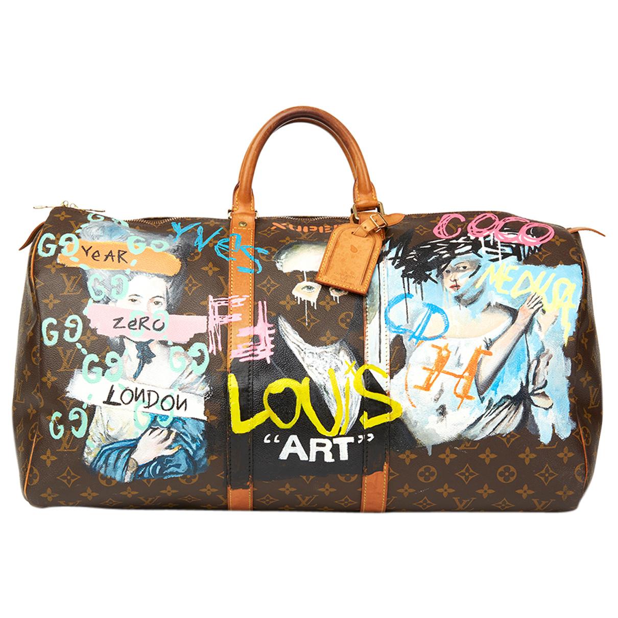 Lyst - Louis Vuitton Keepall Cloth Travel Bag in Brown