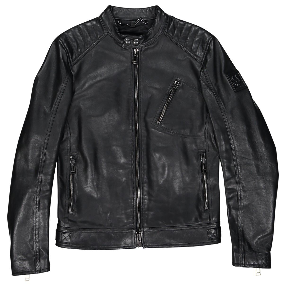 Belstaff Pre-owned Leather Jacket in Black for Men - Lyst