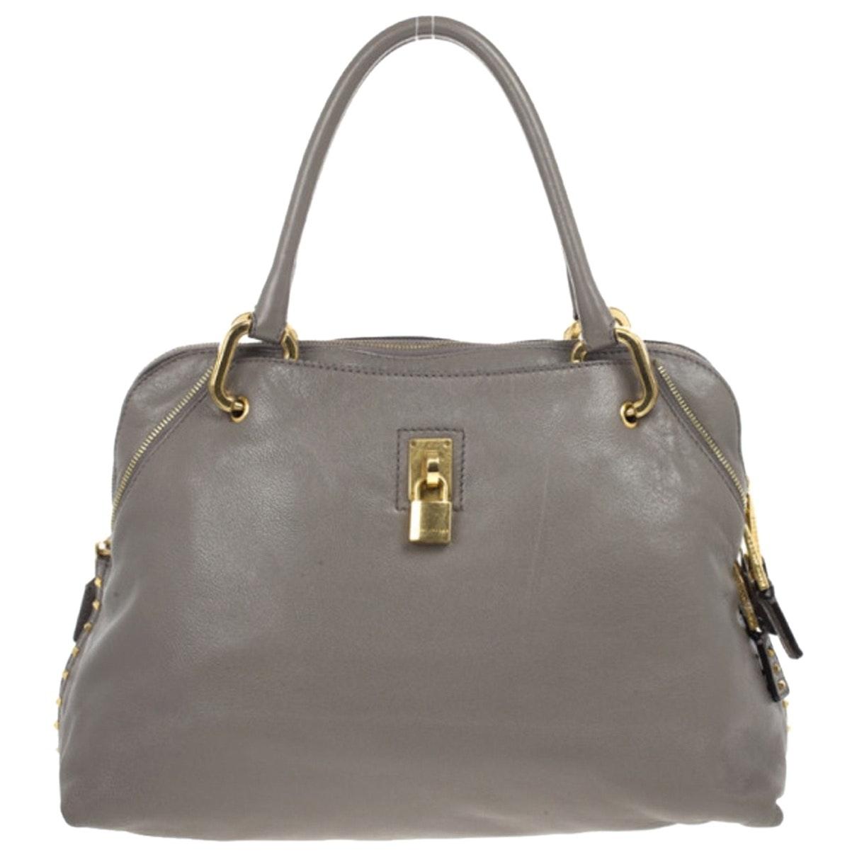 Marc Jacobs Grey Leather Handbag in Gray - Lyst