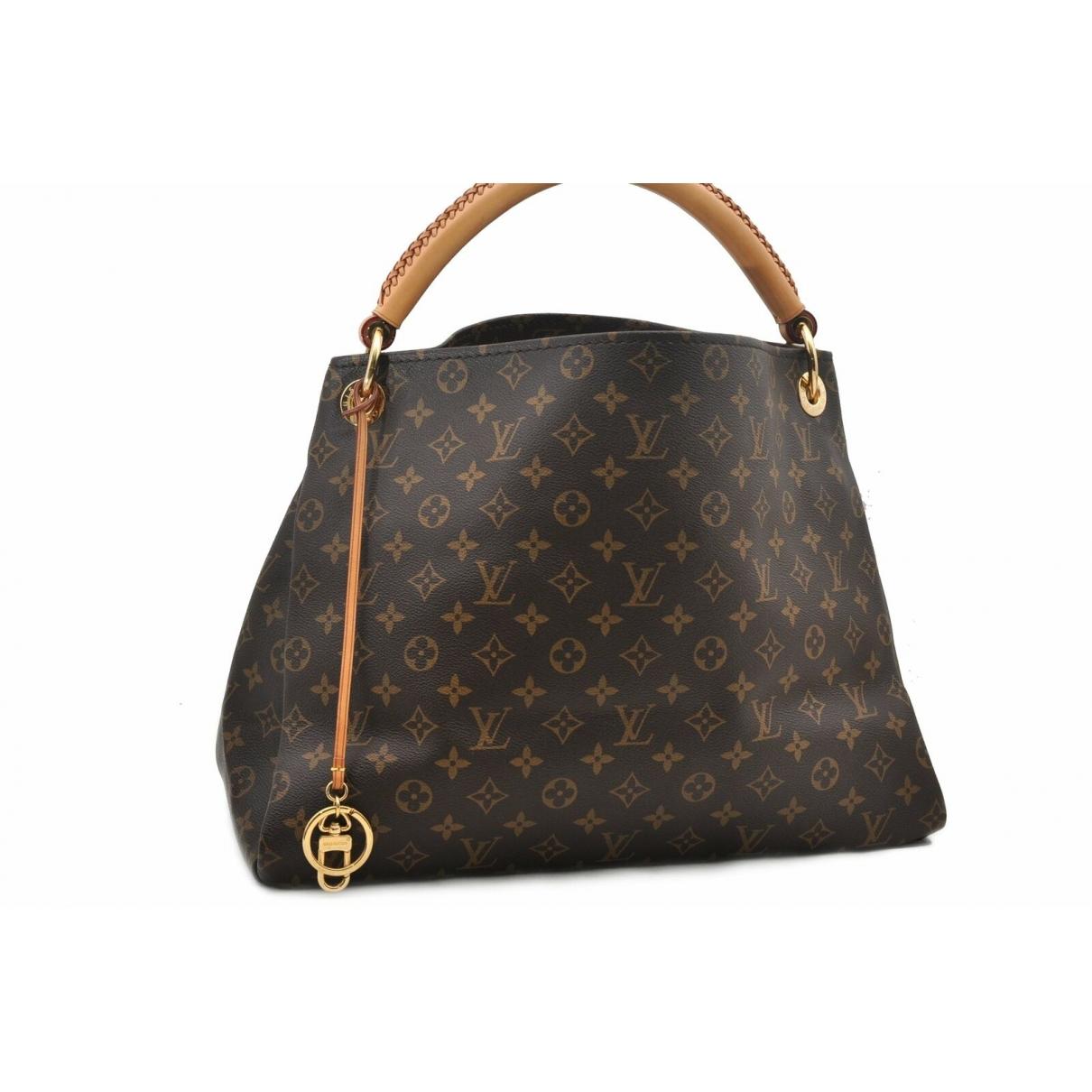 Louis Vuitton Pre-owned Artsy Brown Cloth Handbags in Brown - Lyst