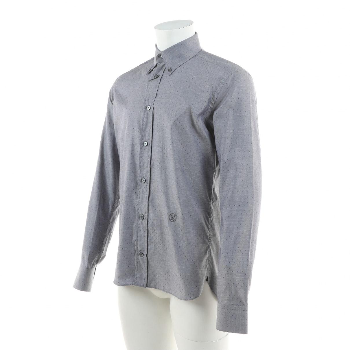 Louis Vuitton Blue Cotton Shirt for Men - Lyst