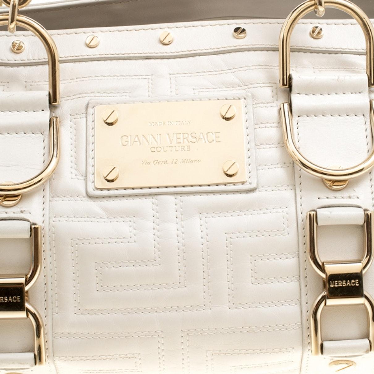 Versace White Leather Handbag Lyst