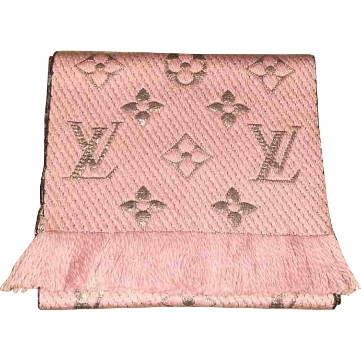 Lyst - Louis Vuitton Logomania Pink Wool Scarves in Pink - Save 2%