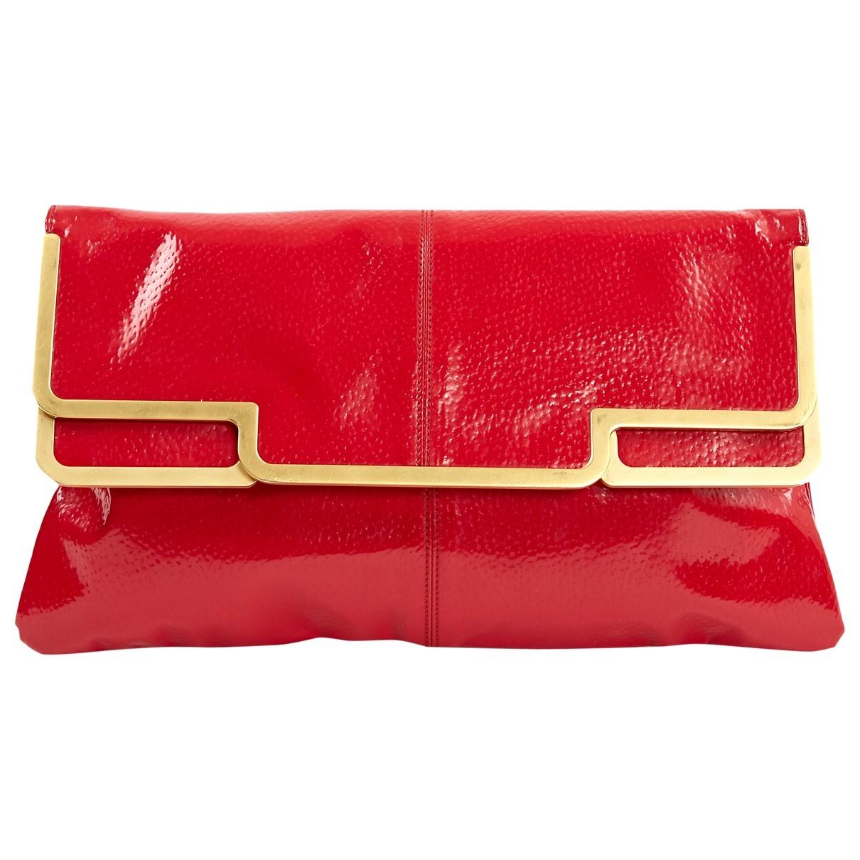 Stella McCartney Red Patent Leather Clutch Bag in Red - Lyst