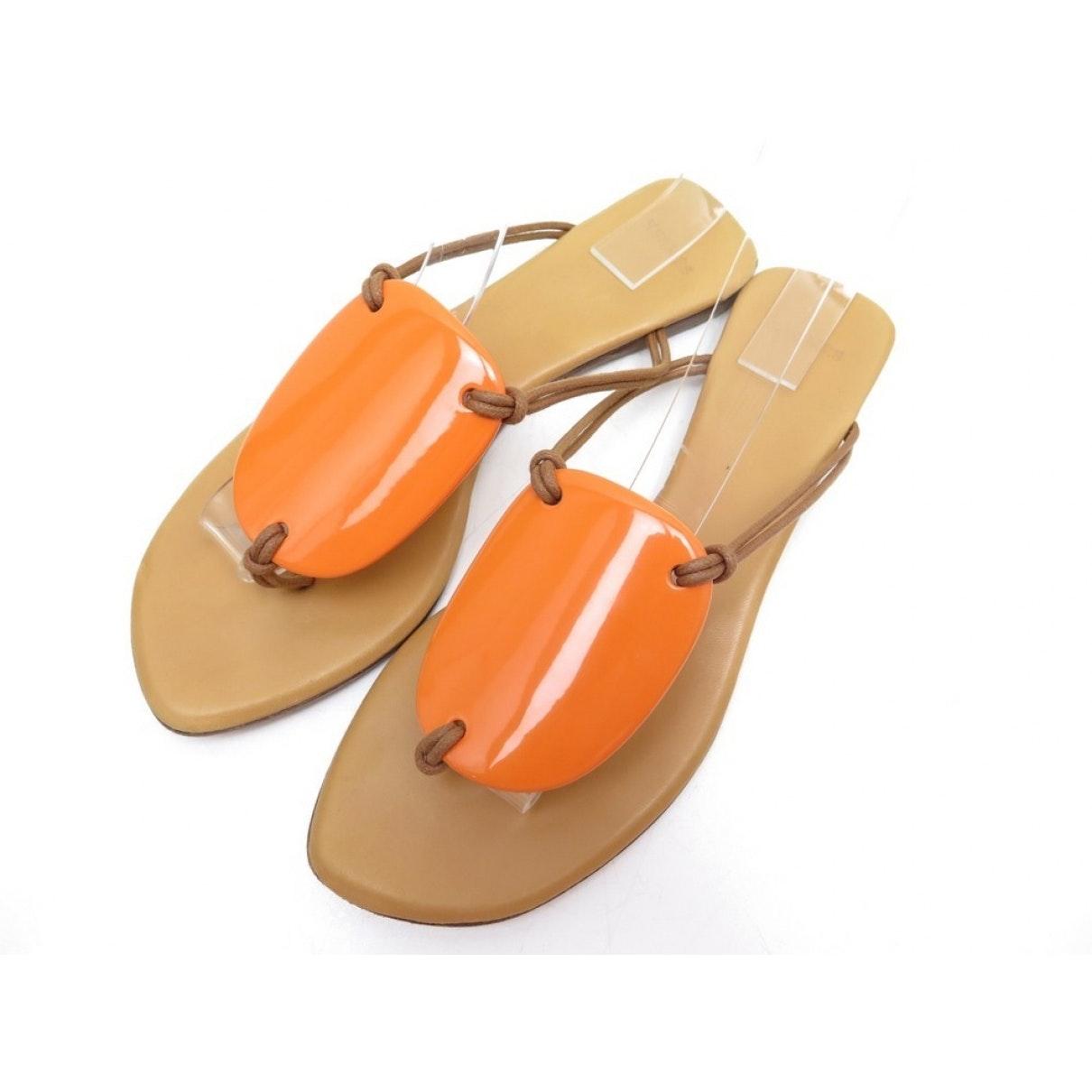 hermes sandals orange