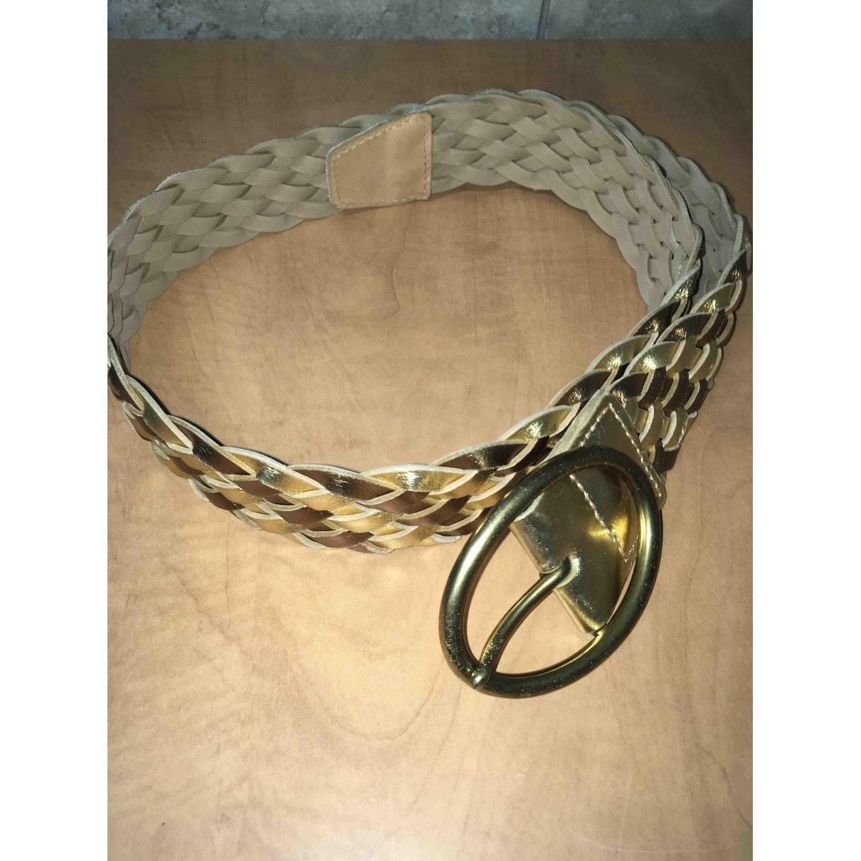 Michael Kors Leather Belt in Gold (Metallic) - Lyst