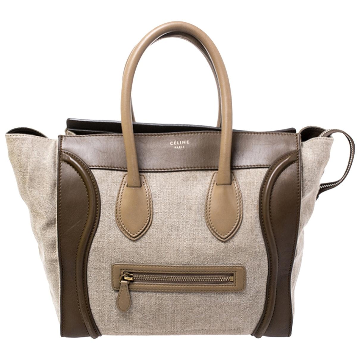 Celine Luggage Cloth Handbag - Lyst