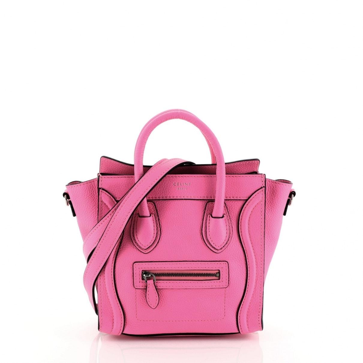 celine nano luggage pink
