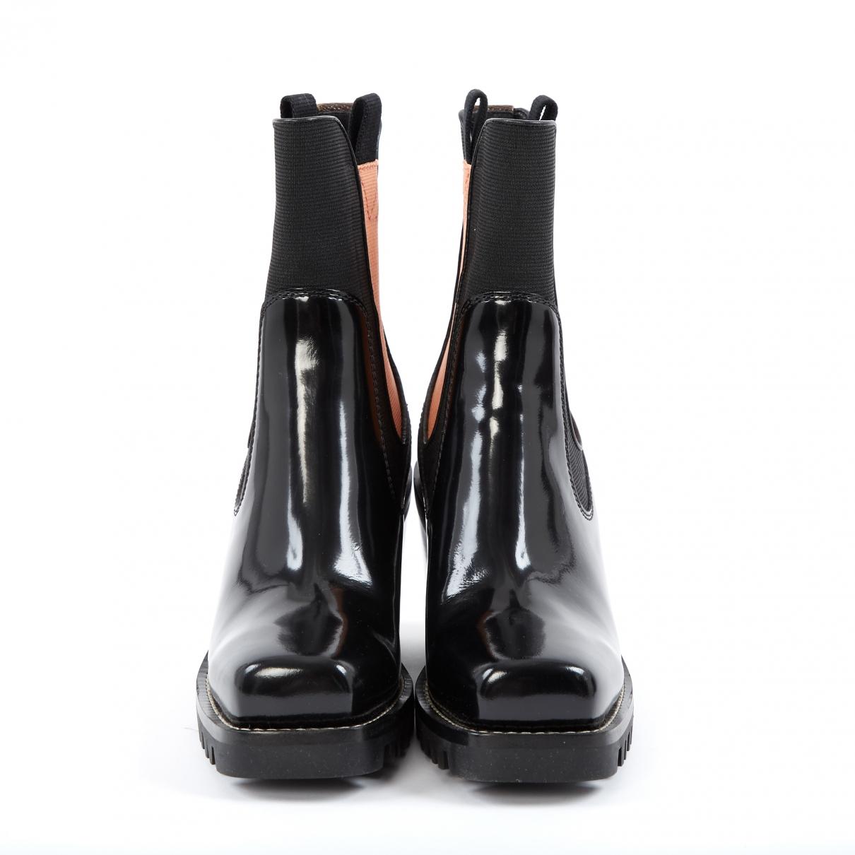 Louis Vuitton Limitless Black Patent Leather Ankle Boots in Black - Lyst