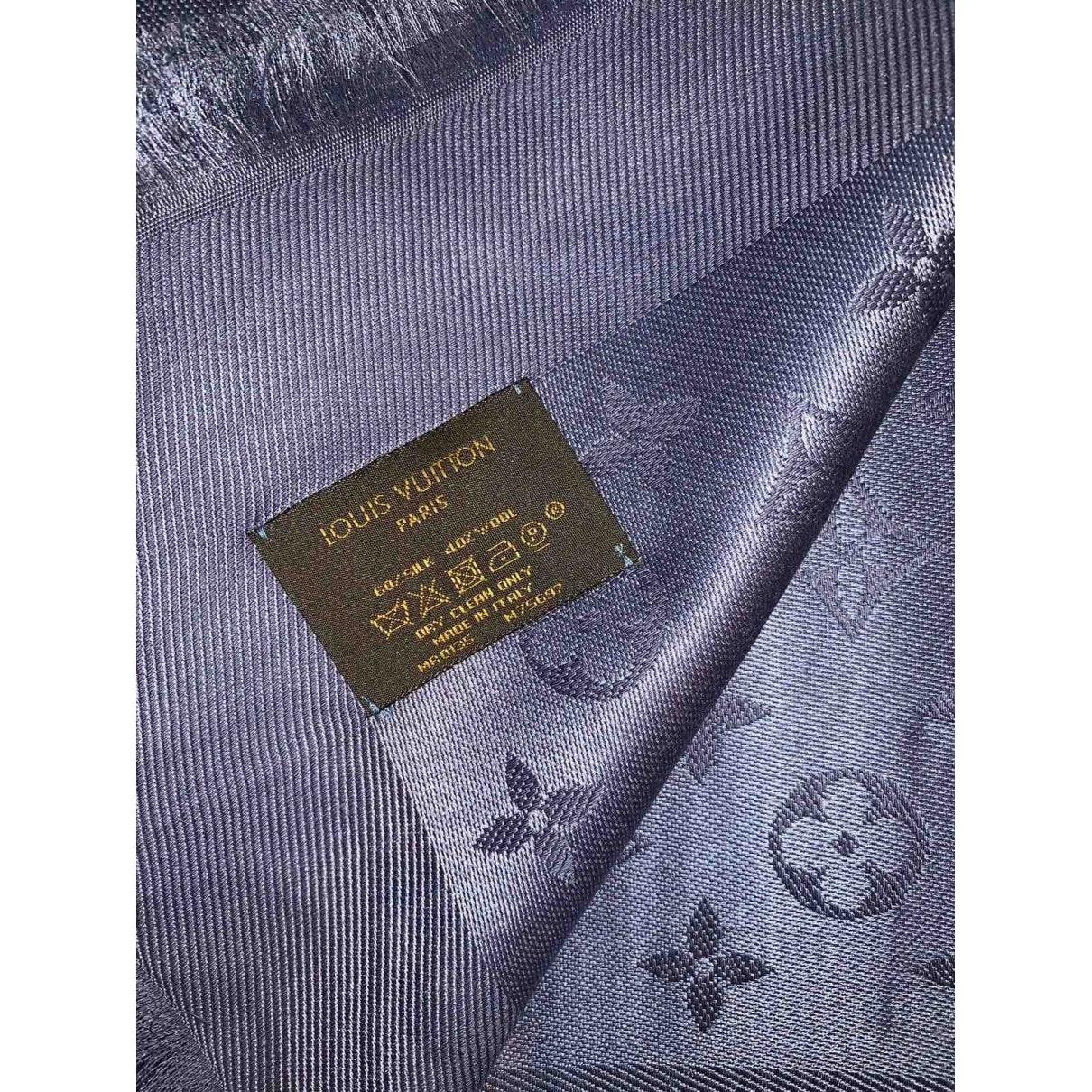 Louis Vuitton Châle Monogram Blue Silk Scarf - Lyst