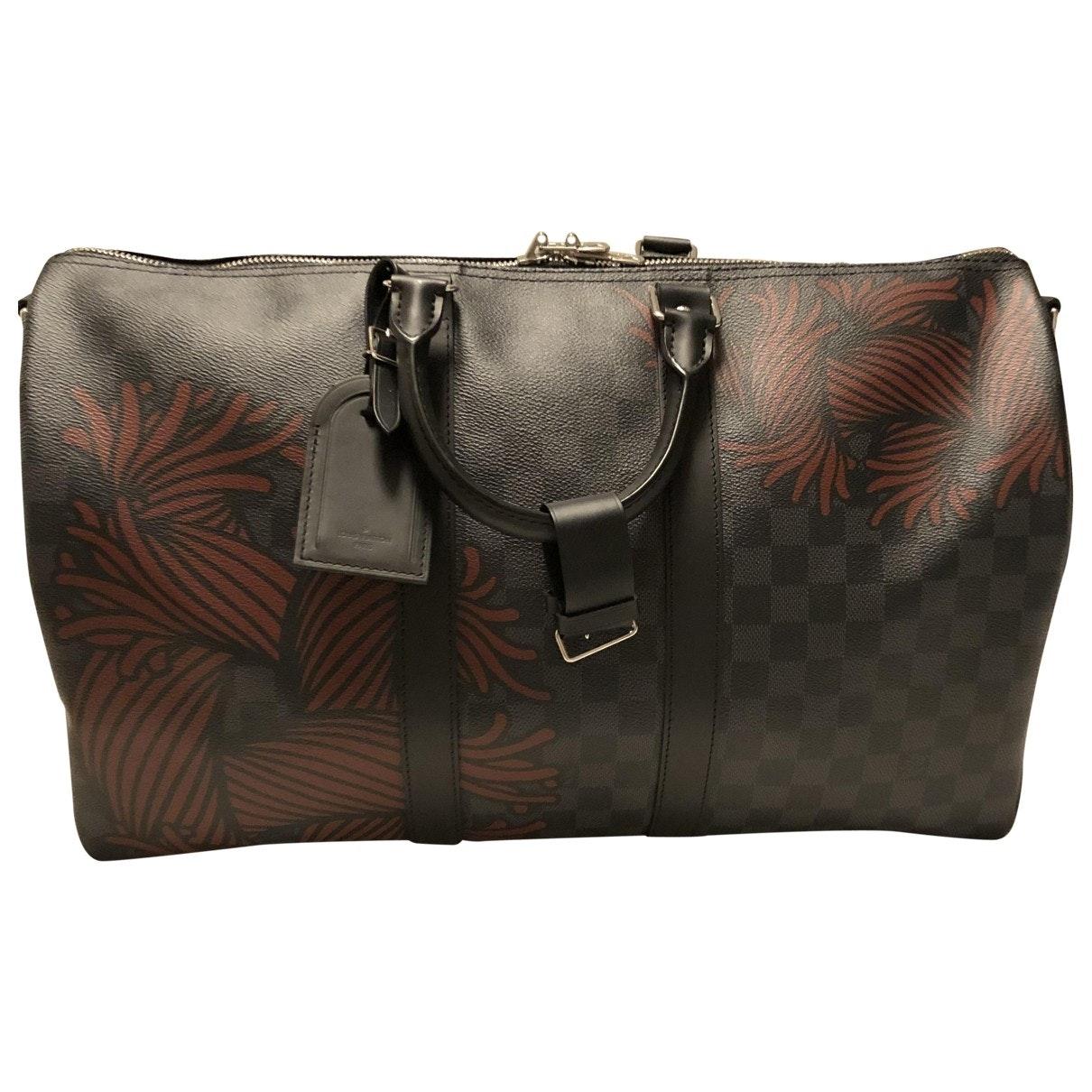 Louis Vuitton Keepall Cloth Travel Bag in Grey (Gray) for Men - Lyst