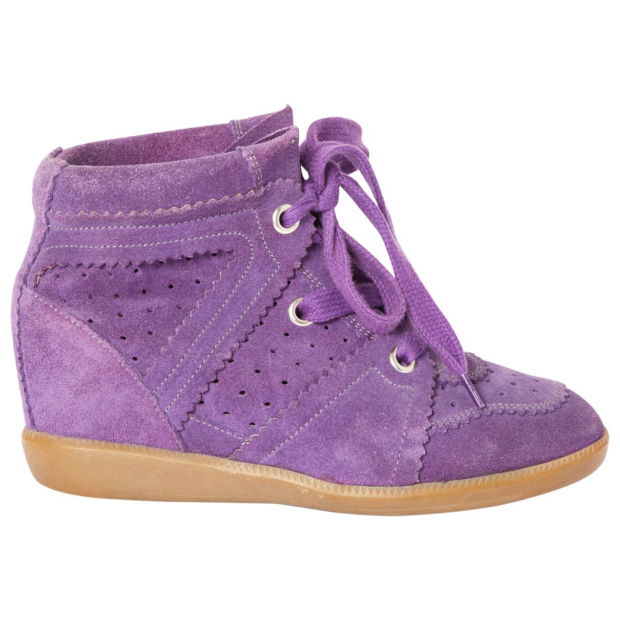 Isabel Marant Betty Purple Suede Trainers - Lyst