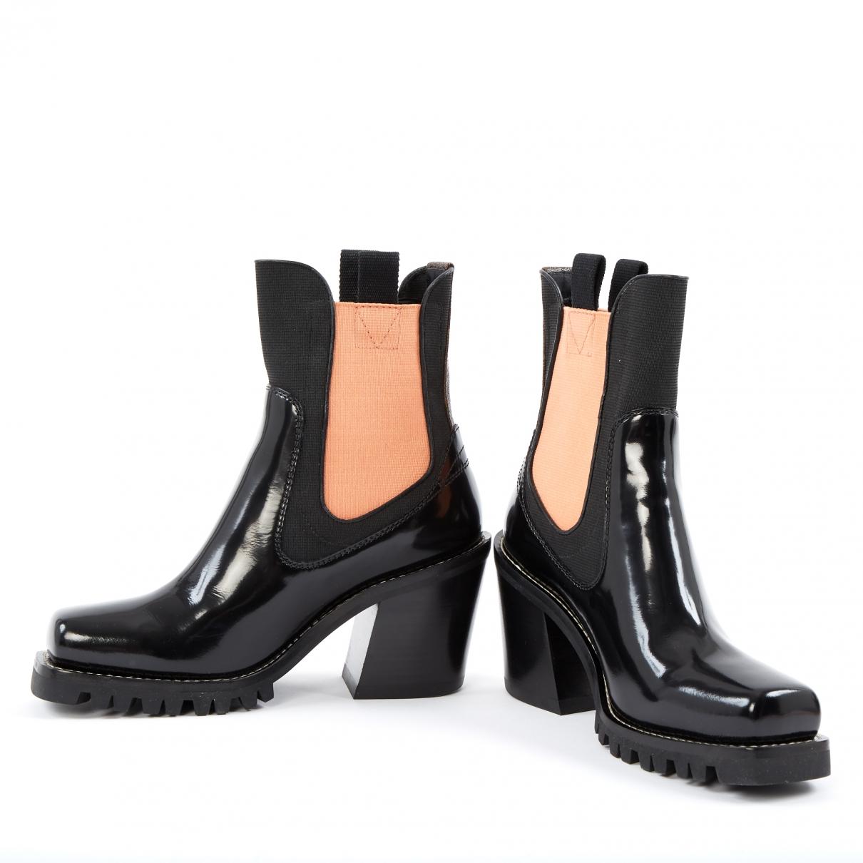 Louis Vuitton Limitless Black Patent Leather Ankle Boots in Black - Lyst