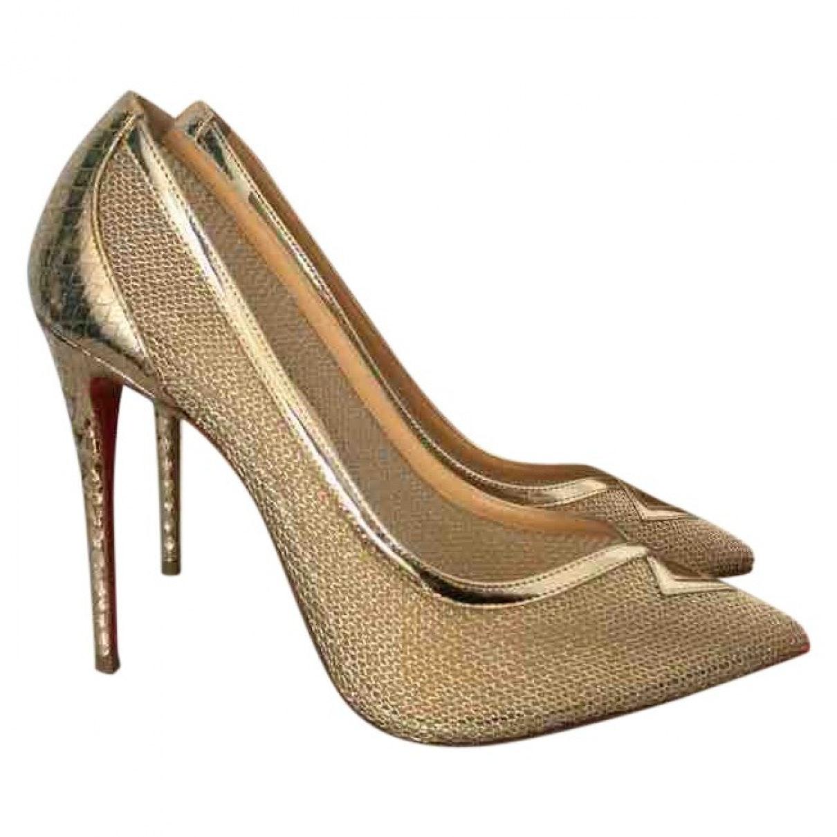 louboutin gold platform