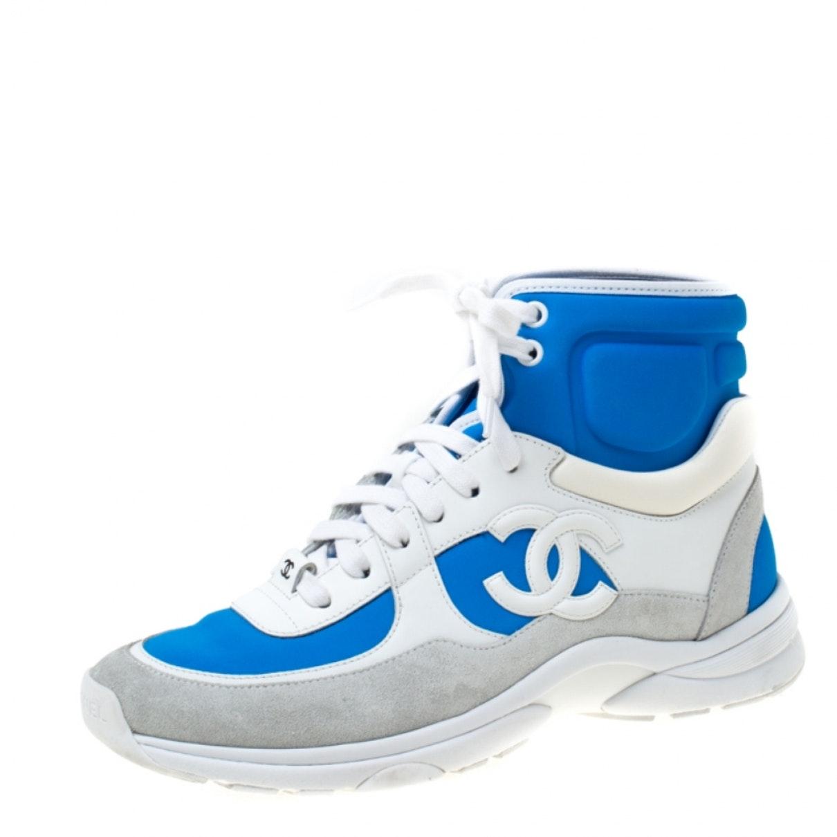 blue chanel trainers