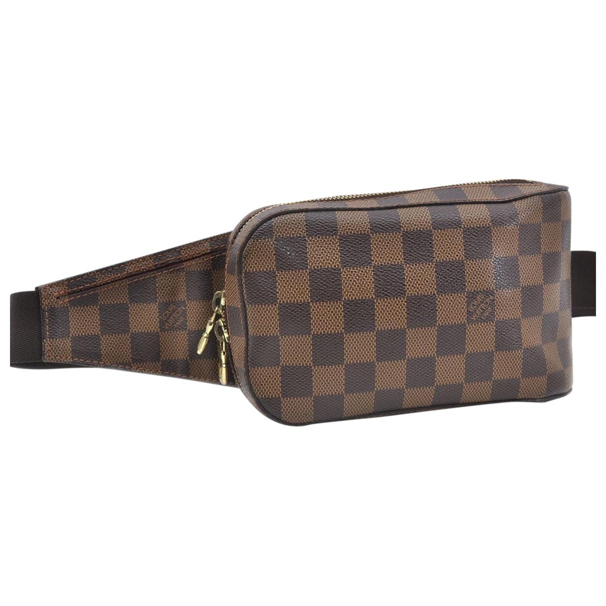 Louis Vuitton Canvas Pre-owned Geronimo Brown Cloth Bags for Men - Lyst