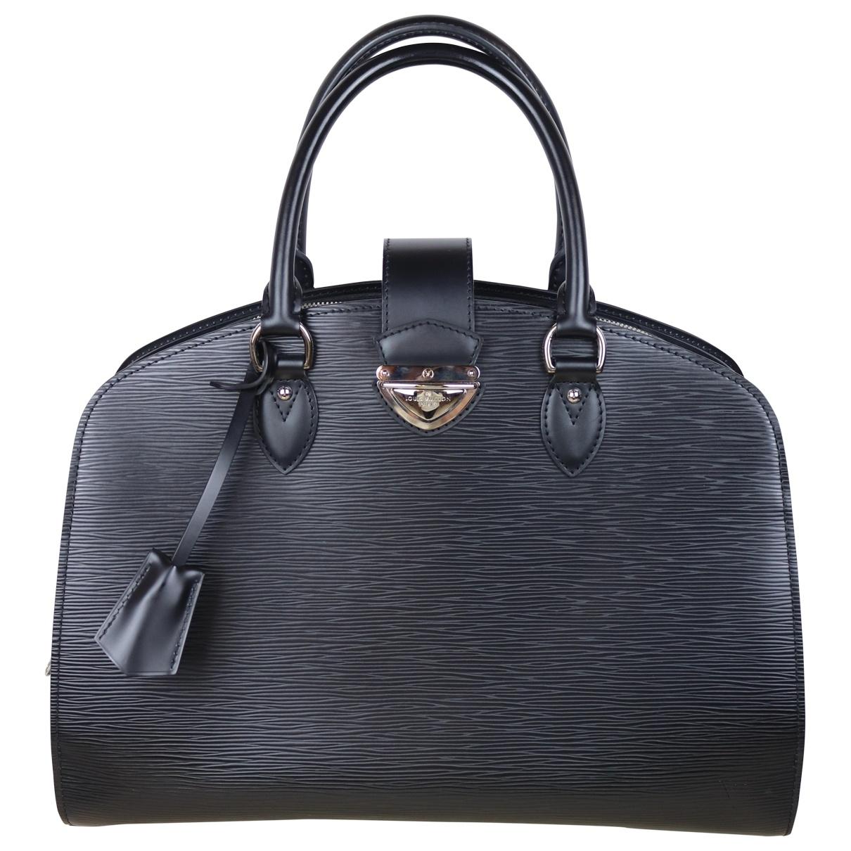 Lyst - Louis Vuitton Pont Neuf Black Leather Handbag in Black