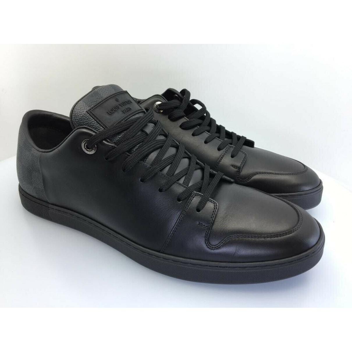 Louis Vuitton Leather Low Trainers in Black for Men - Lyst
