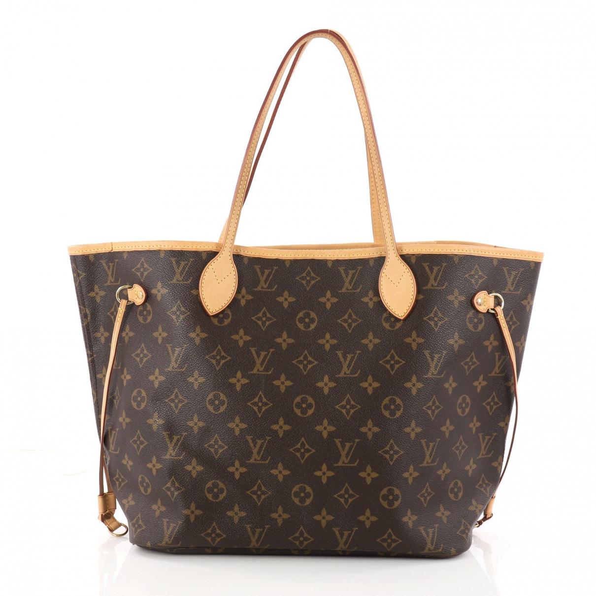 Louis Vuitton Canvas Neverfull Cloth Handbag in Brown - Lyst