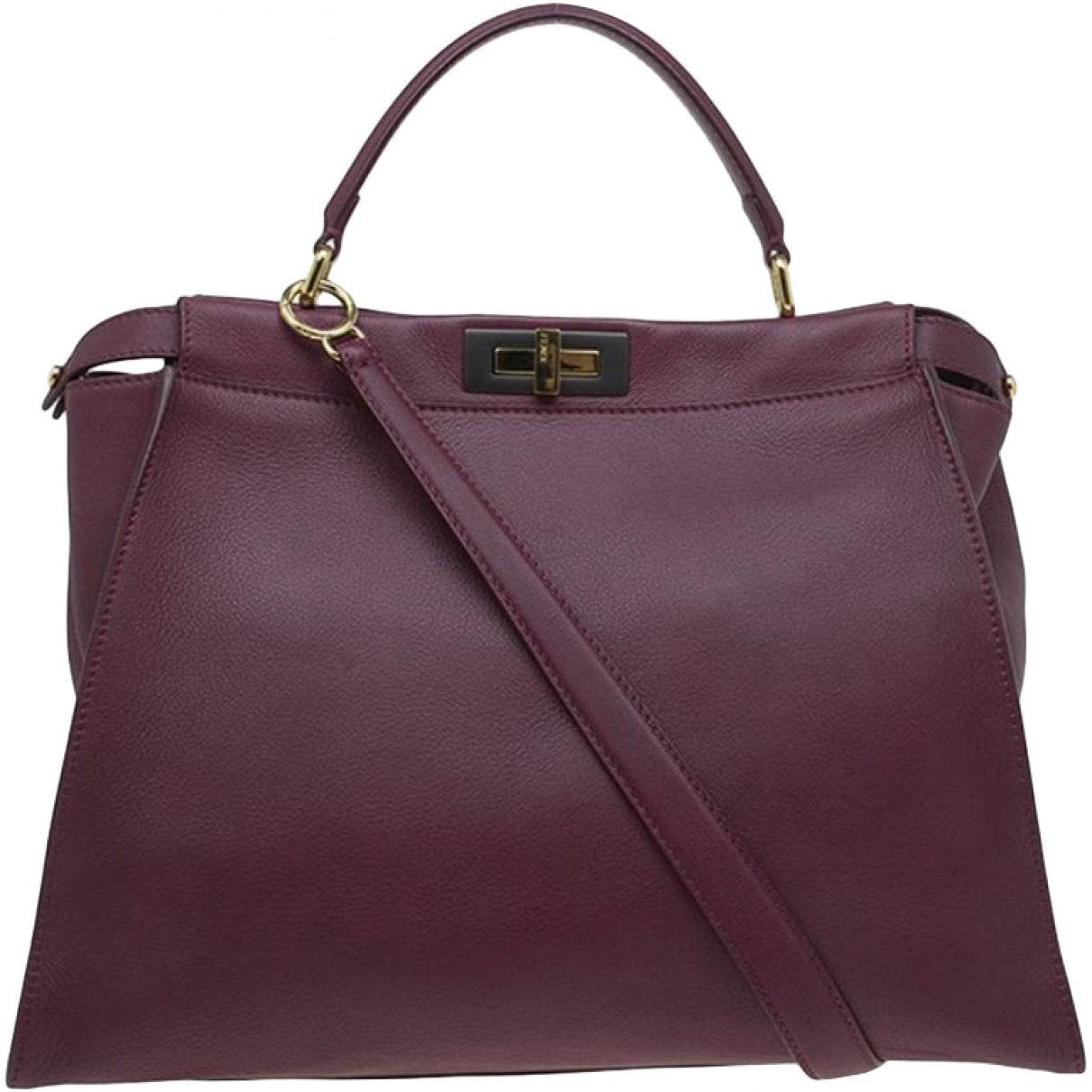 fendi peekaboo mini burgundy
