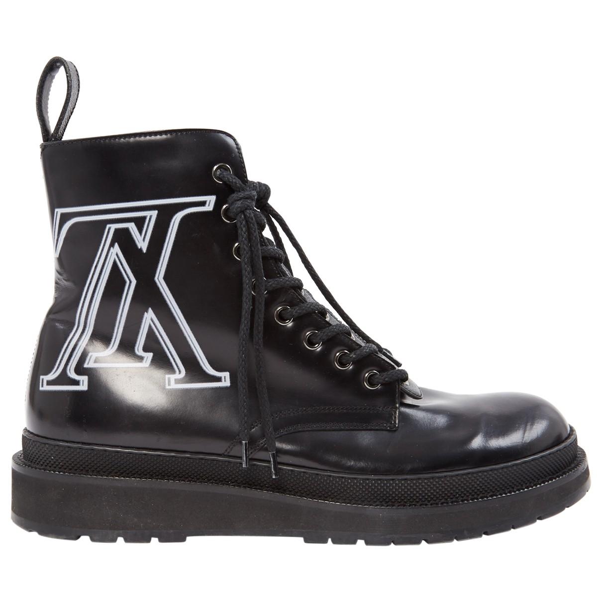 Louis Vuitton Black Ice Leather Boots 