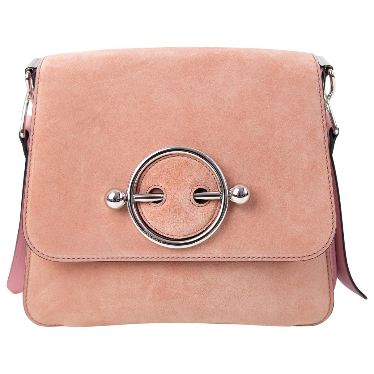 Lyst JW Anderson Disc Pink Suede Handbag in Pink