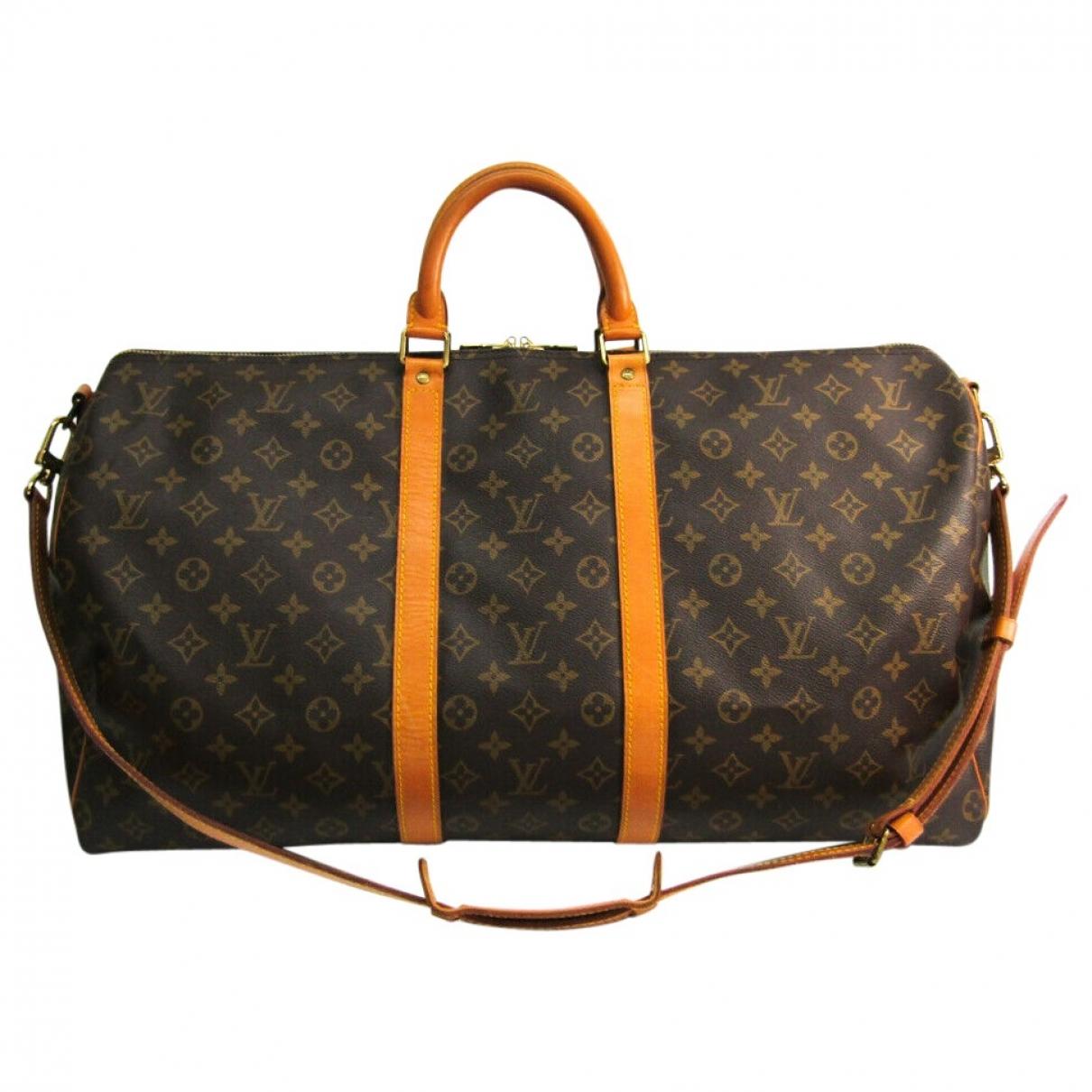Louis Vuitton Vintage Keepall Other Leather Travel Bag in Black - Lyst