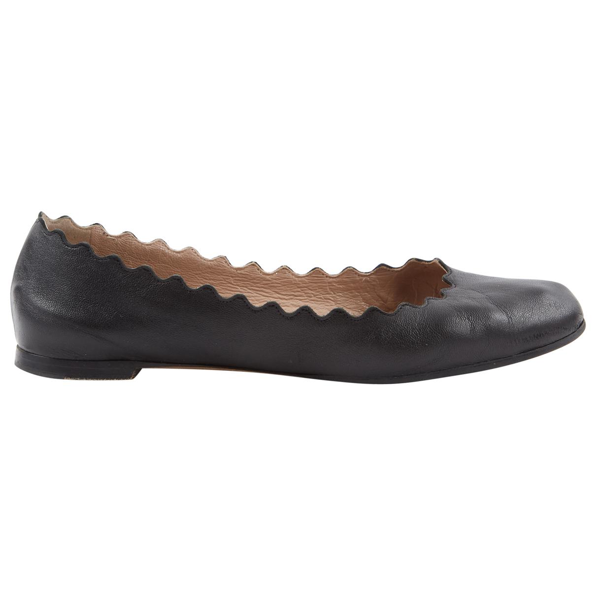 chloe flats black