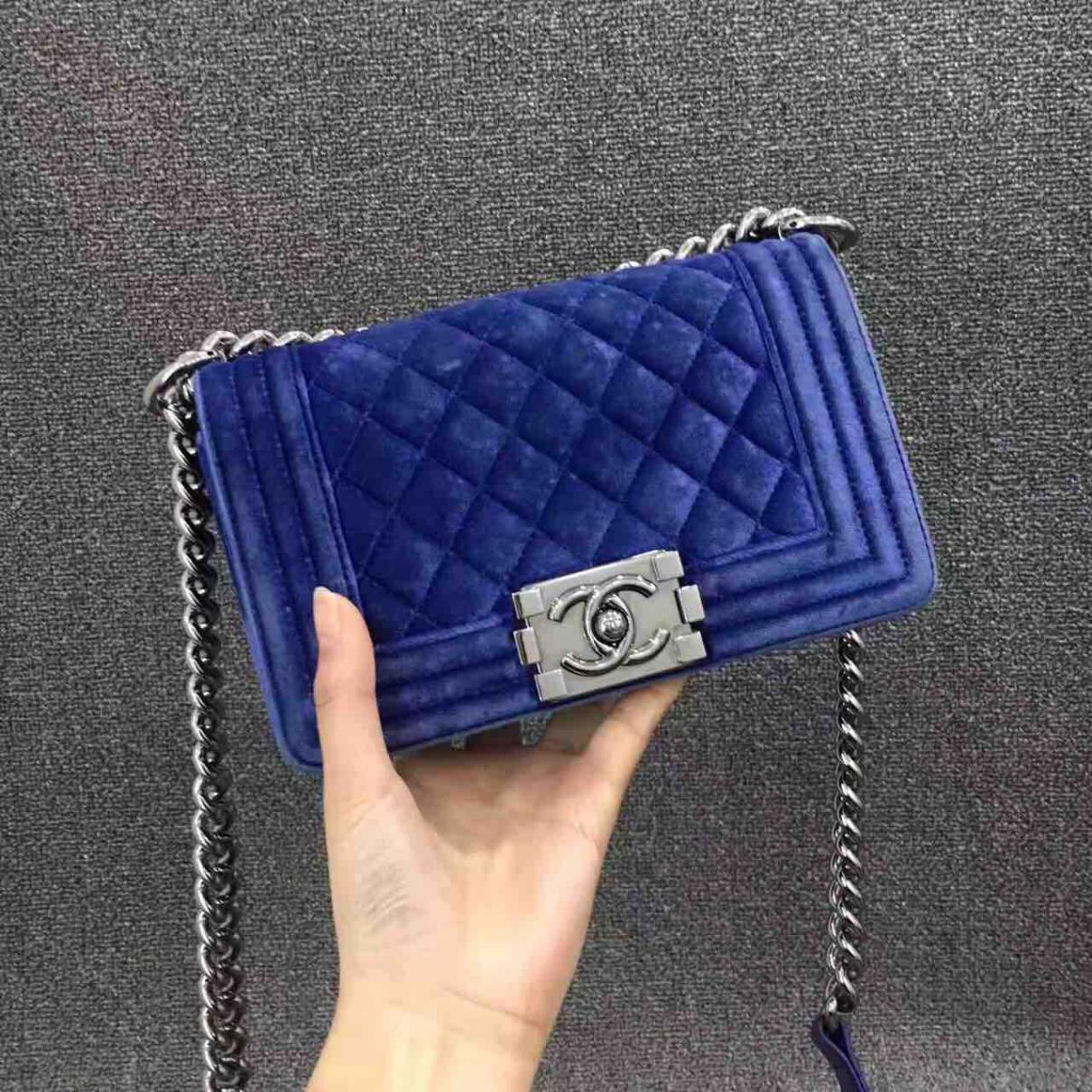 chanel blue crossbody bag