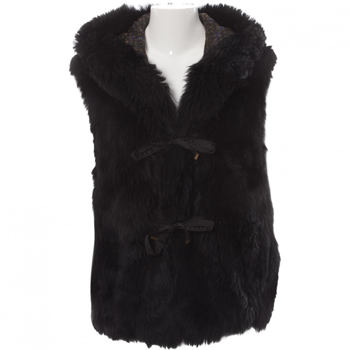 Louis Vuitton Black Fur Jacket in Black - Lyst
