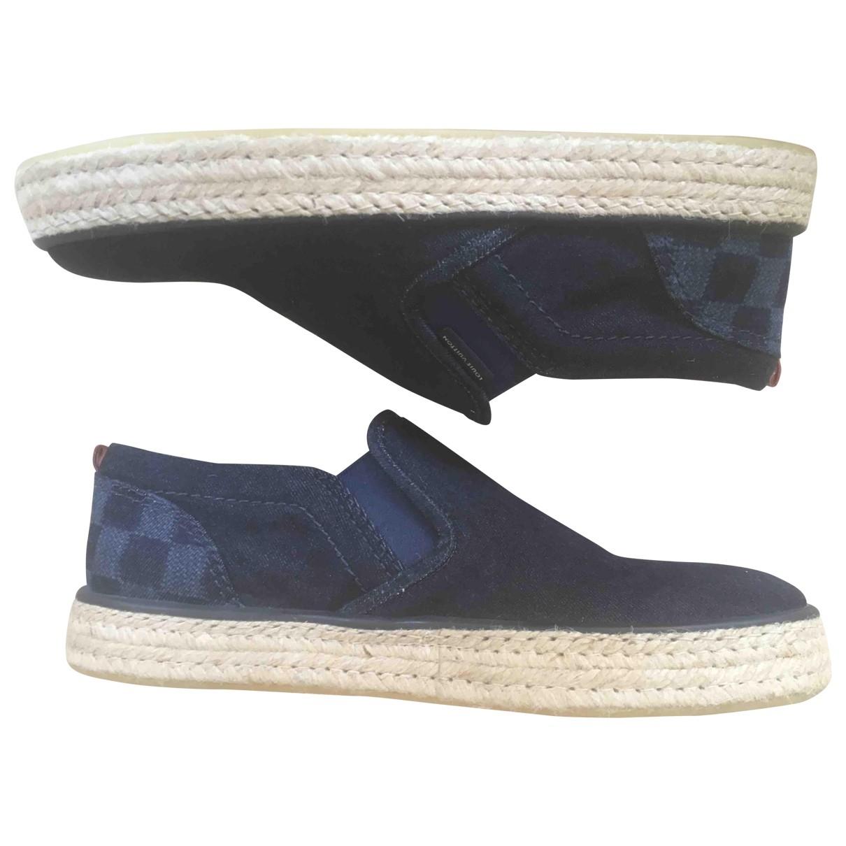 Louis Vuitton Cloth Low Trainers in Blue for Men - Lyst