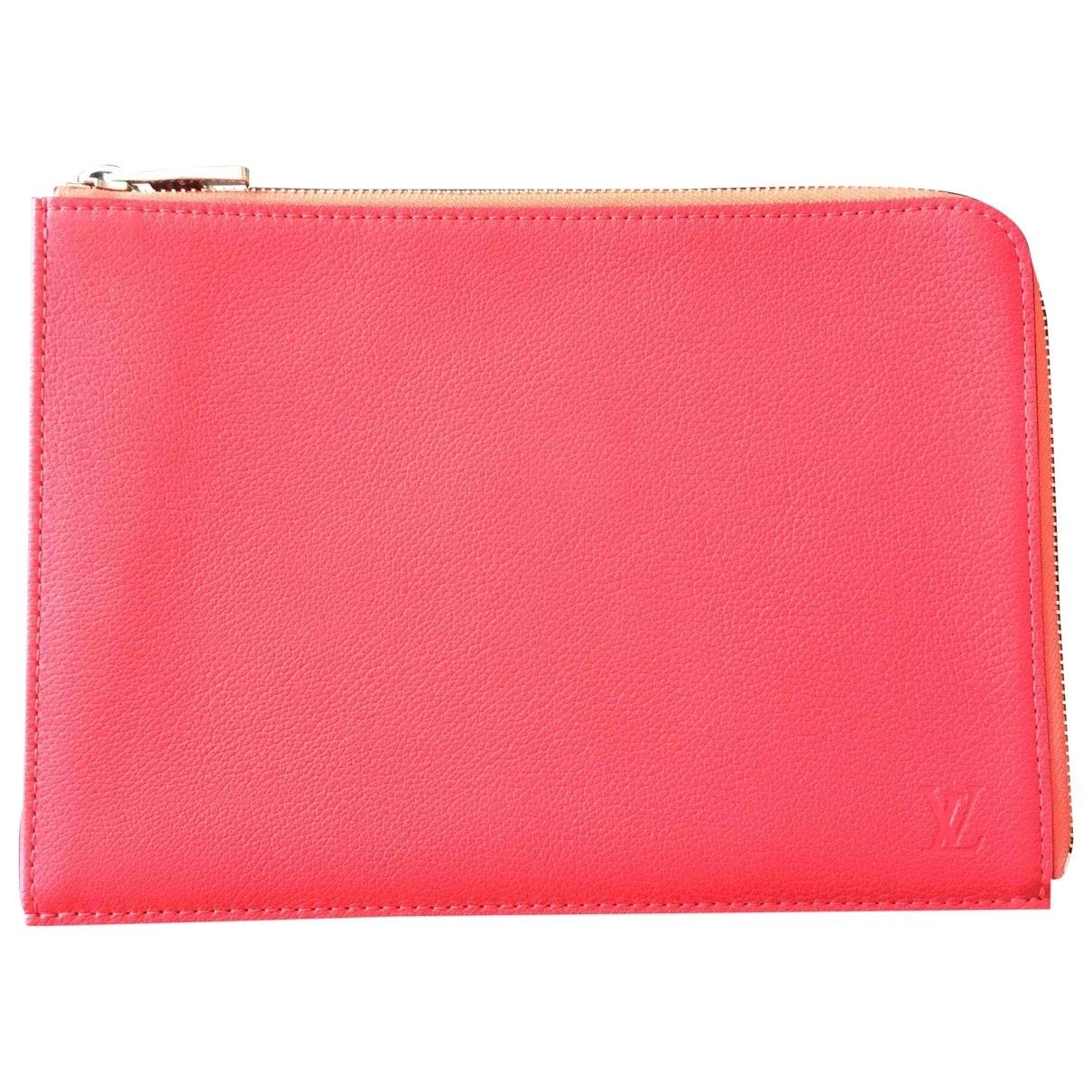Louis Vuitton Leather Clutch Bag in Pink - Lyst