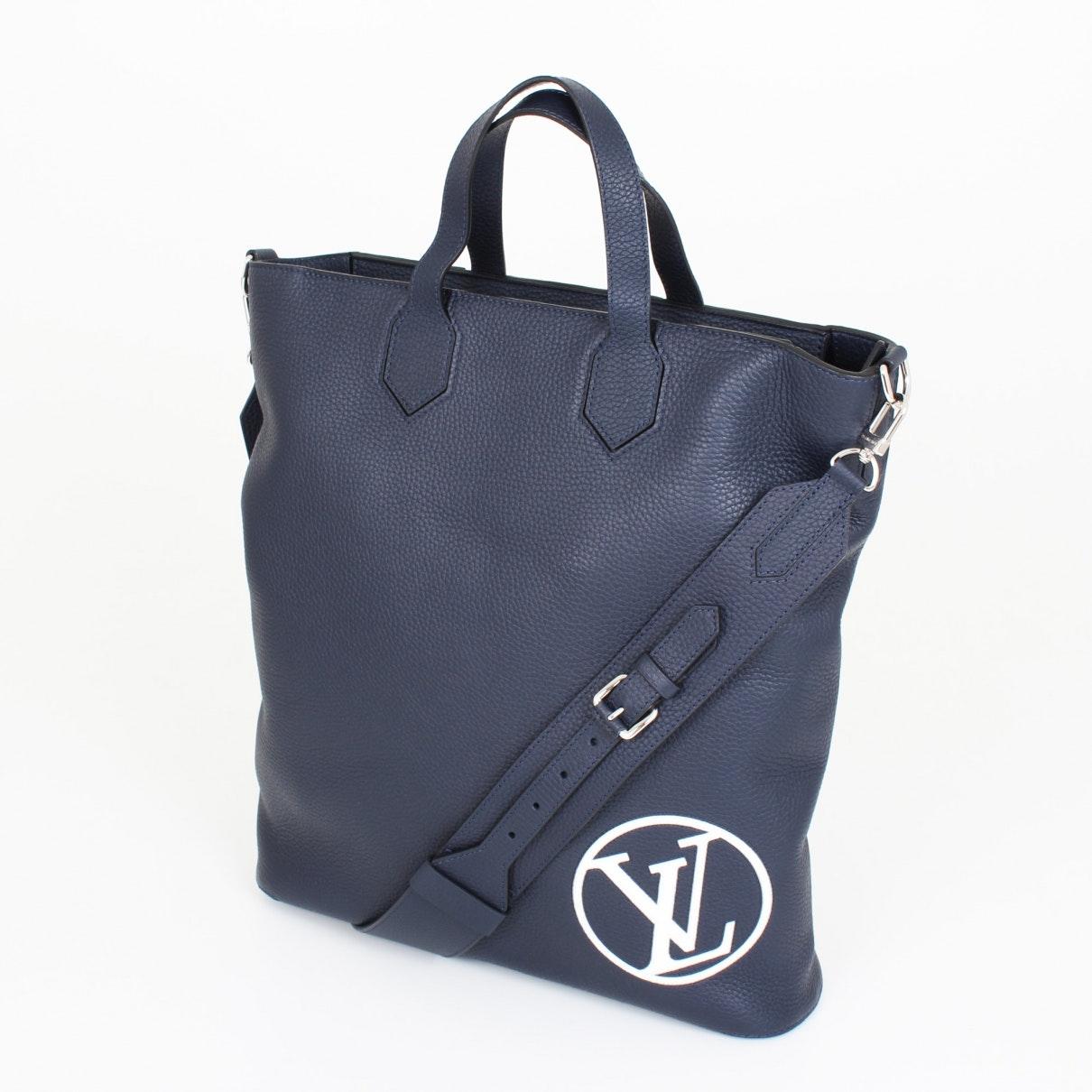 Louis Vuitton Blue Leather Bag for Men - Lyst