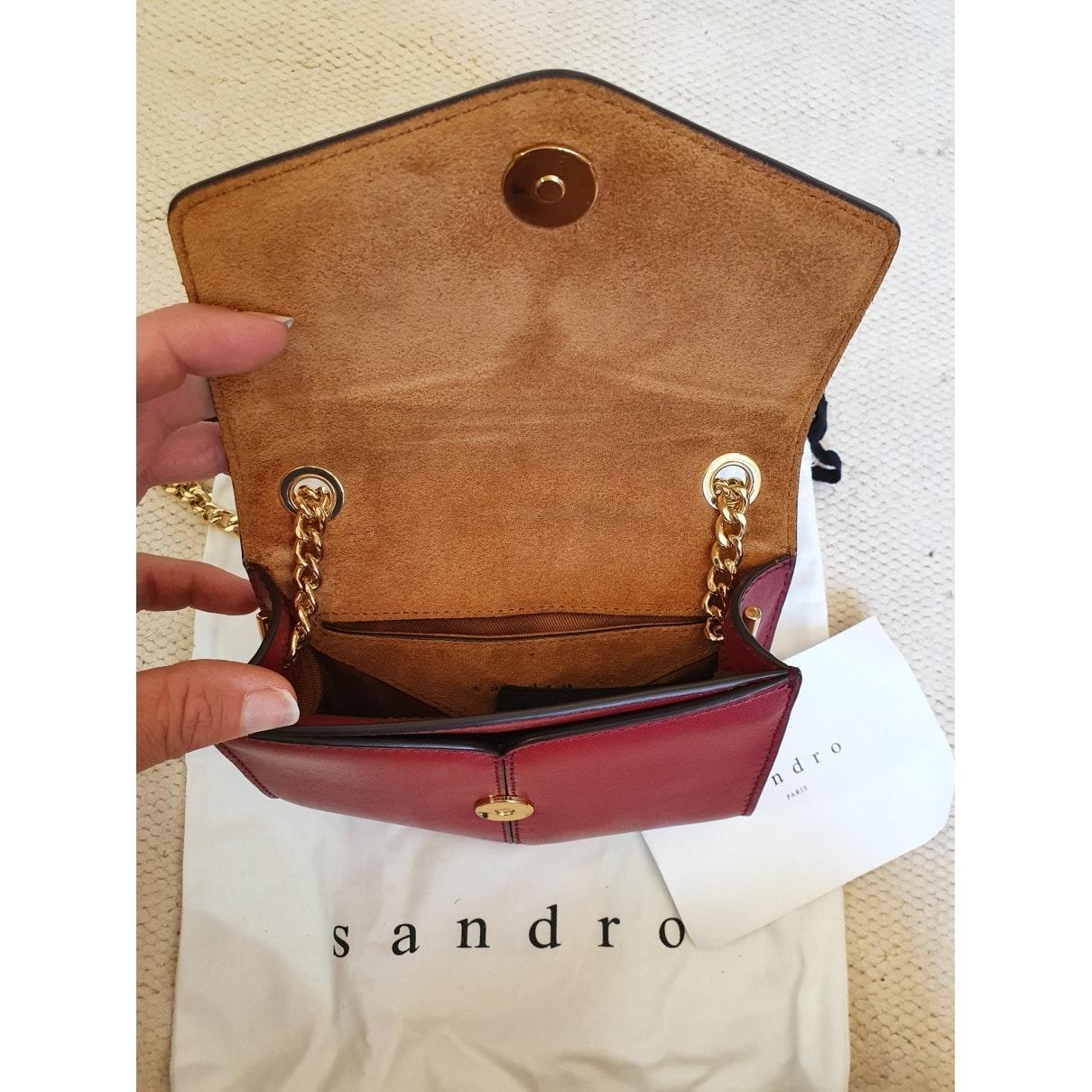 Sandro Leather Crossbody Bag Lyst