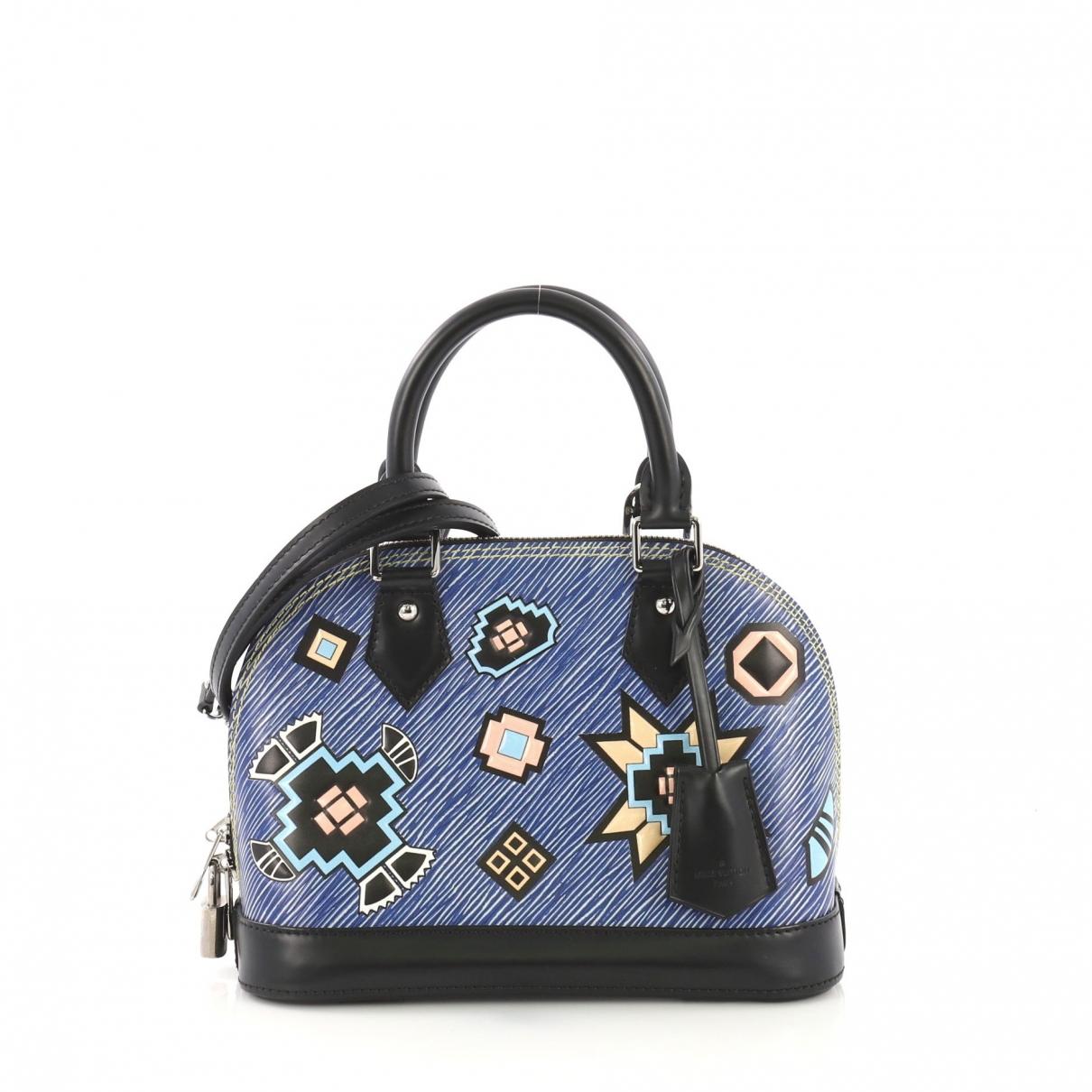 Louis Vuitton Alma Leather Mini Bag in Blue - Lyst