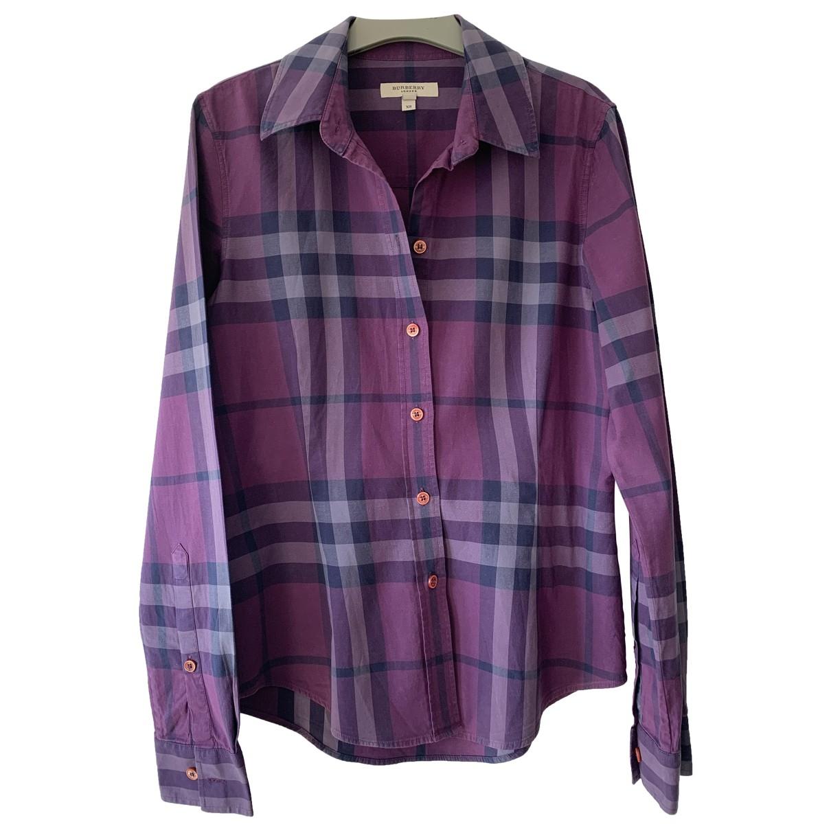 Burberry Shirt in Purple - Lyst