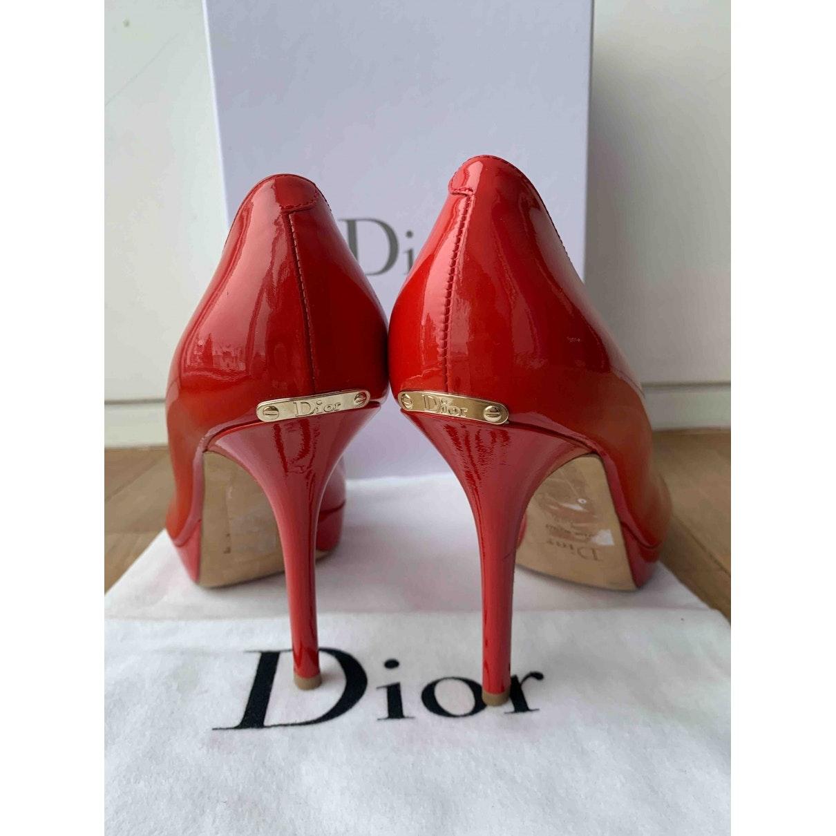 dior heels red