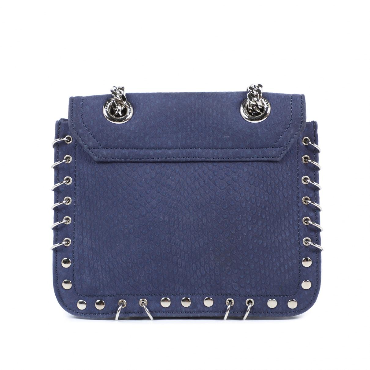 navy suede clutch bag